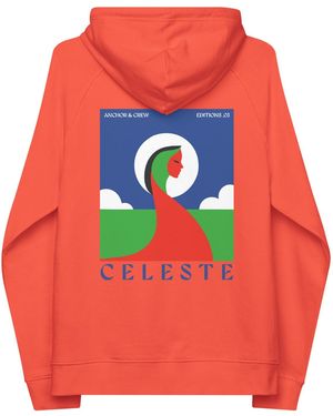 Anchor and Crew Burnt Three Celeste Editions Organic Cotton Hoodie - Red