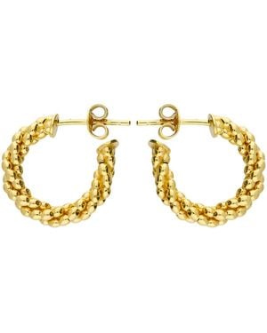 Dainty London Barnacle Huggie Hoop Earrings - Metallic