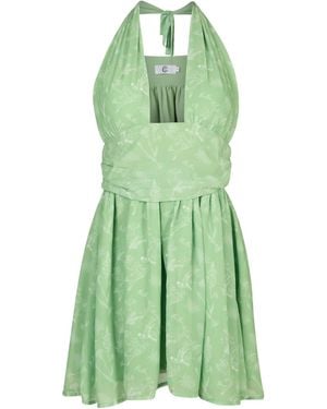 The Gt Atelier Halter Mini Dress - Green
