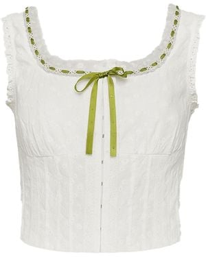Ats the Label Lena Ribbon Top - White