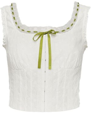 Ats the Label Lena Ribbon Top - White