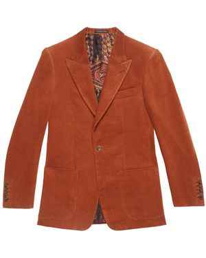 Moghrabi 'Apollo' Cotton Corduroy Jacket - Orange