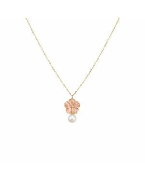 Agora Jewellery Bavella Mini Round Pearl Necklace - Metallic