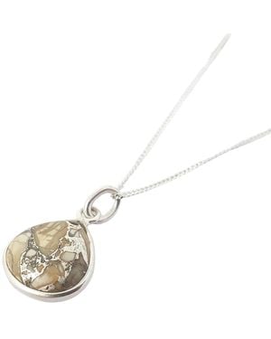 Sophelia Howlite Sterling Gemstone Charm Necklace - Metallic