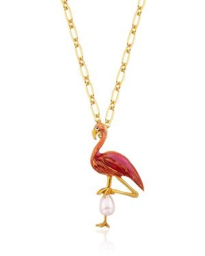 Milou Jewelry Flamingo Necklace - Metallic