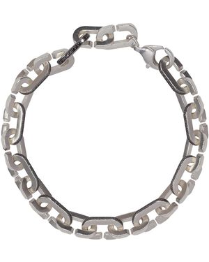 Dime Tribe Route 66 Diamond Chain Bracelet - Metallic