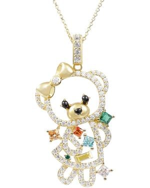 Arte Madrid Circus Bear Hollow Pendant - Metallic