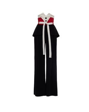 Julia Allert Flared Trousers With Corset Waistband - Black