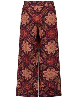 IN OUR NAME Bwahit Border Print Wide Trouser - Red