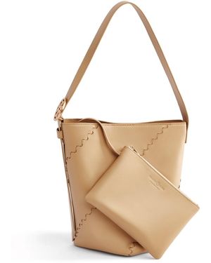 Orange Cube Mosaic Slouch Tote - White