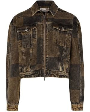 Pcfg Your Itch Colorblocked Denim Jacket - Green
