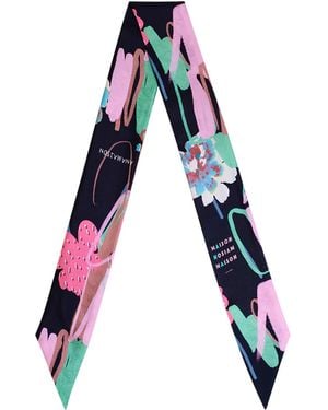 Ana Maison Neo Luxury Look Twilly Scarf - Blue
