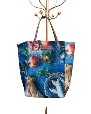 Botanical Boys Shopper Tote - Blue