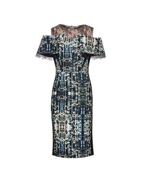Smart and Joy Kaleidoscope Print & Lace-On-Top Dress - Multicolour