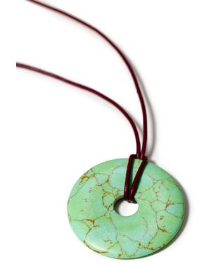 Kybele Studio Sage Tide Cord Necklace With Howlite - Green