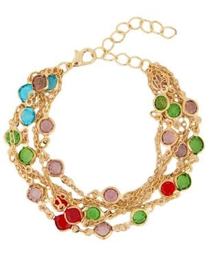 Saachi Glass Multi Layer Bracelet - Metallic