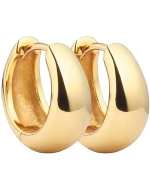Nazzar Small Hoop Earrings - Metallic