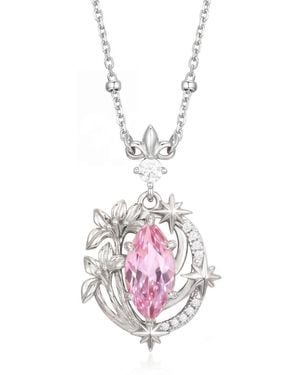 Azura Jewelry New York Astral Bloom Morganite Necklace Vermeil - Pink
