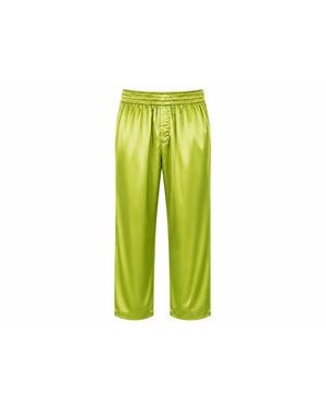 Hustle Acid Lemonade Satin-Pants - Green