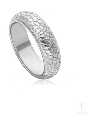 The Jewelz Neutrals Animus Cxii:Vi Band Ring For Gifting - Metallic