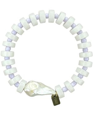 Christina Greene Daydream Baroque Pearl Beaded Bracelet - Metallic
