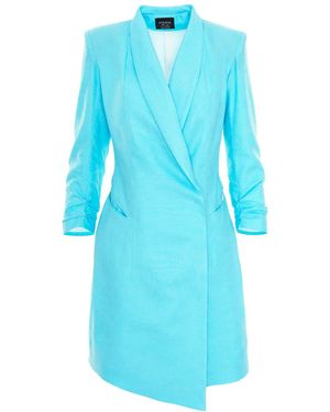AVENUE No.29 Asymmetric Tailored Blazer Dress - Blue