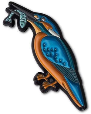 Make Heads Turn Enamel Pin Kingfisher - Blue