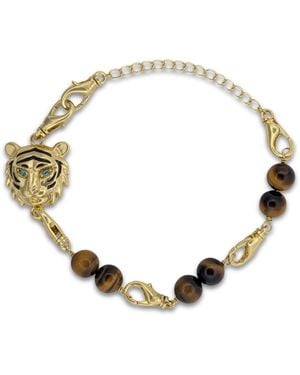 Frenvyrn Tiger Convertible Tiger's Eye Bracelet Bag Charm Medium - Metallic