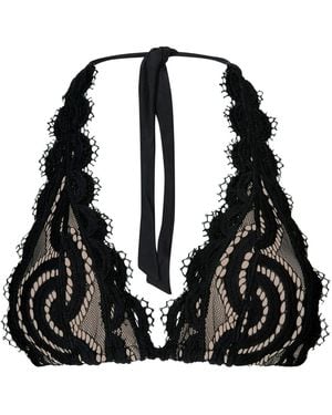 PQ Swim Midnight Lace Halter - Black