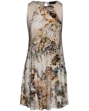 Conquista Abstract Animal Print Dress - Natural