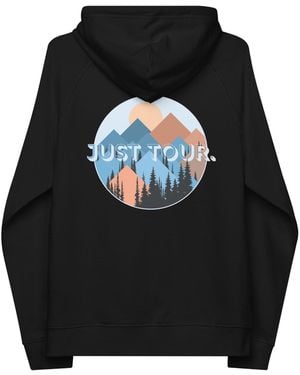 Anchor and Crew Just Tour. Seeker Organic Cotton Raglan Hoodie - Black
