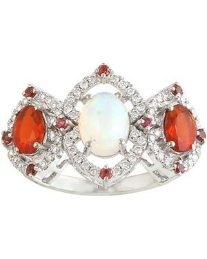 Artisan Opal Ethiopian & Fire Opal Sapphire Diamond - Multicolour