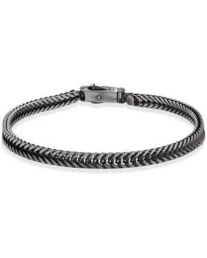 Altar™ Ornaments Co. Volpe Bracelet Sterling Gunmetal Fox Chain Bracelet – Altar - Metallic