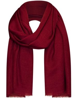 Alie Street London Aurielle Silk Wool Scarf Deep Wine - Red