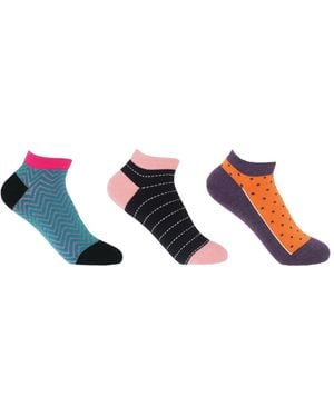 Peper Harow - Made in England Trainer Socks Bundle - Blue