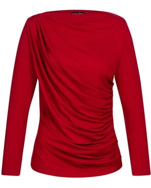 Marianna Déri Draped Shirt - Red