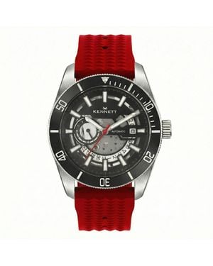Kennett Watches & Accessories Viktor Automatic Watch Fkm Waffle Strap - Red