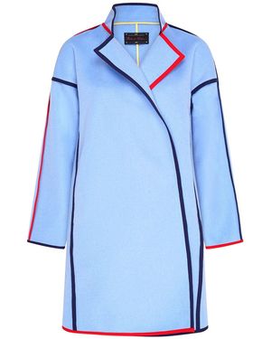 Beatrice von Tresckow Light Oversized Cashmere Mix Space Coat - Blue