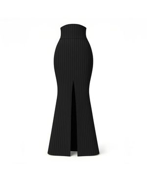 Lolam Gretta Skirt With Lines - Black