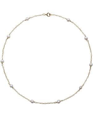 Kiri & Belle Orla Pearl And Chain Filled Necklace - Metallic