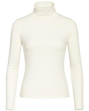 Conquista Neutrals Ecru Turtle Neck Top By - White