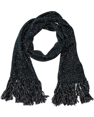 Circular Path Salt & Pepper Scarf - Black