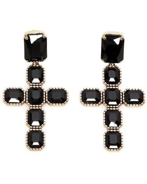 Addicted Calliope Crystal Earrings Plated - Black