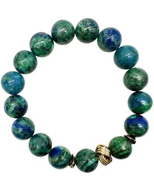 Farra Phoenix Lapis Gemstone Bracelet - Green