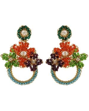 Lavish by Tricia Milaneze Multicolour Mini Garden Handmade Earrings