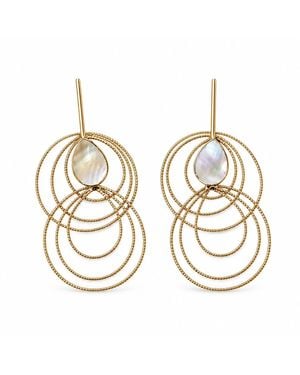 Adha Zelma Wiyot Waterline Mother-Of-Pearl Statement Earrings - Metallic