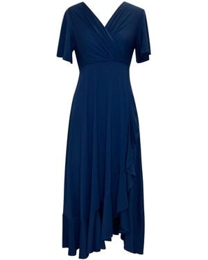 Alie Street London Petite Waterfall Midi Dress - Blue