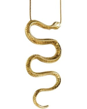 Aki Roc Jewelry Inca Snake Pendant Necklace - Metallic