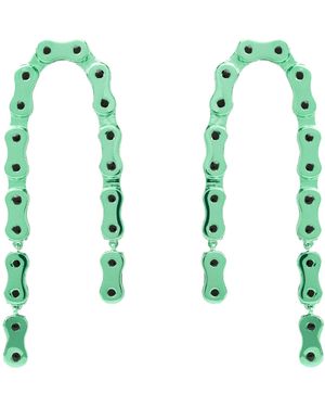 Lavani Jewels Vallecas Chain Earrings - Green