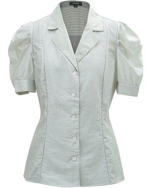 Smart and Joy Chemisier Organza À Manches Courtes - Gray